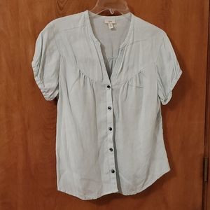 J. Jill blue linen blouse